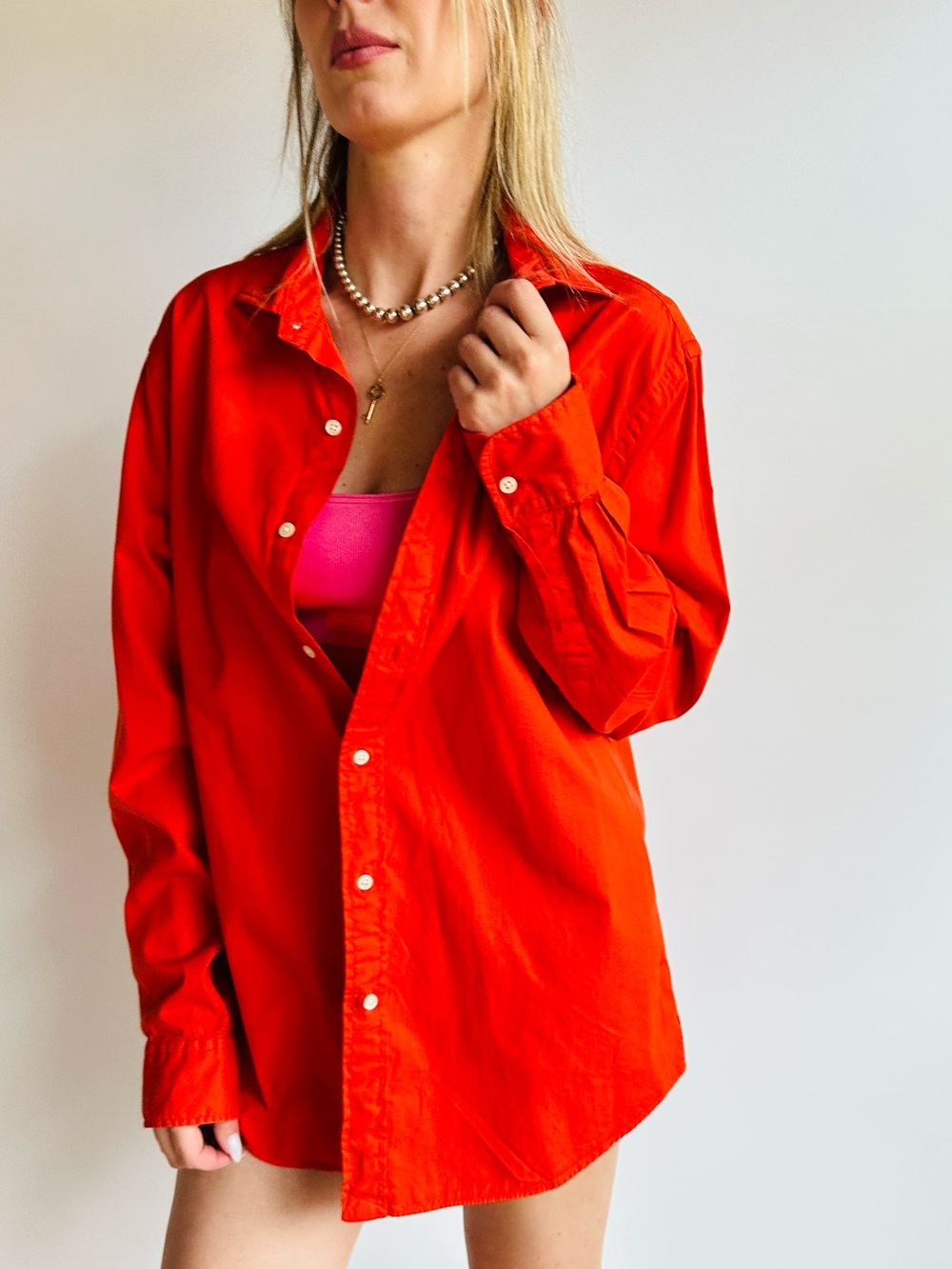 Polo Ralph Lauren Feather Weight Relaxed Oversized Boho Tunic Button-Down Shirt